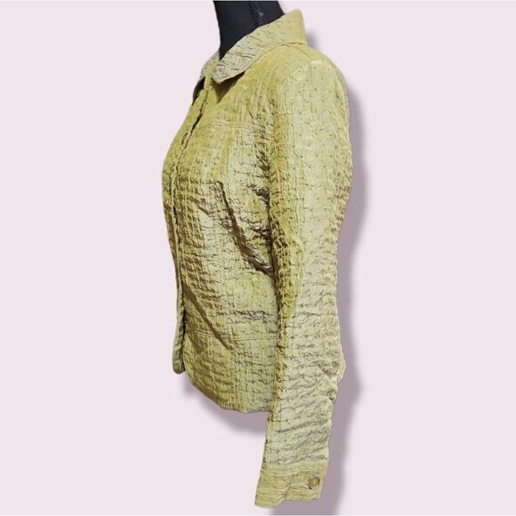 Erin London Lime Green Full Button Blazer | Size Petite Medium - Picture 4 of 9
